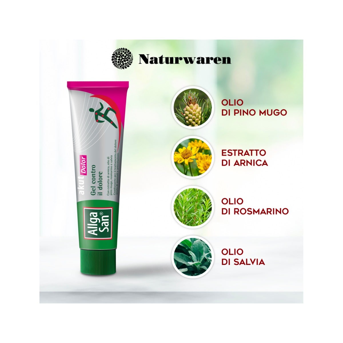 AllgaSan Akut Gel anti-douleur à l'arnica 100 ml Soulagement musculaire et articulaire