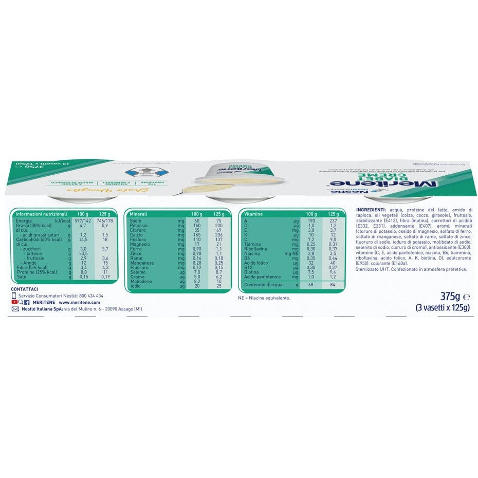 Meritene Diabet Crème Vanille 3x125g