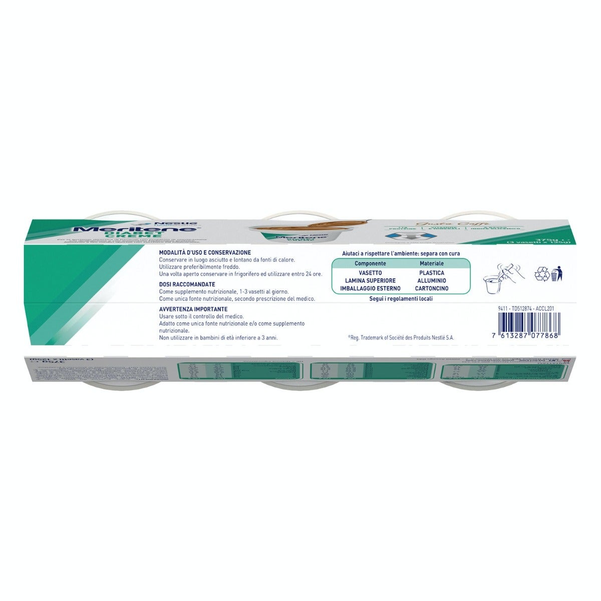 Meritene Diabet Crème Café 3 x 125 g