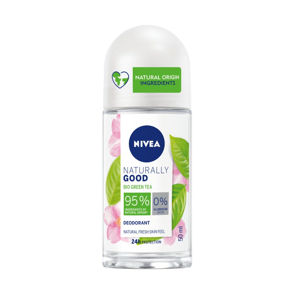 Nivea Naturally Good Green Tea Deodorante Roll-on Con Tè Verde Bio E 0% Alluminio 50ml