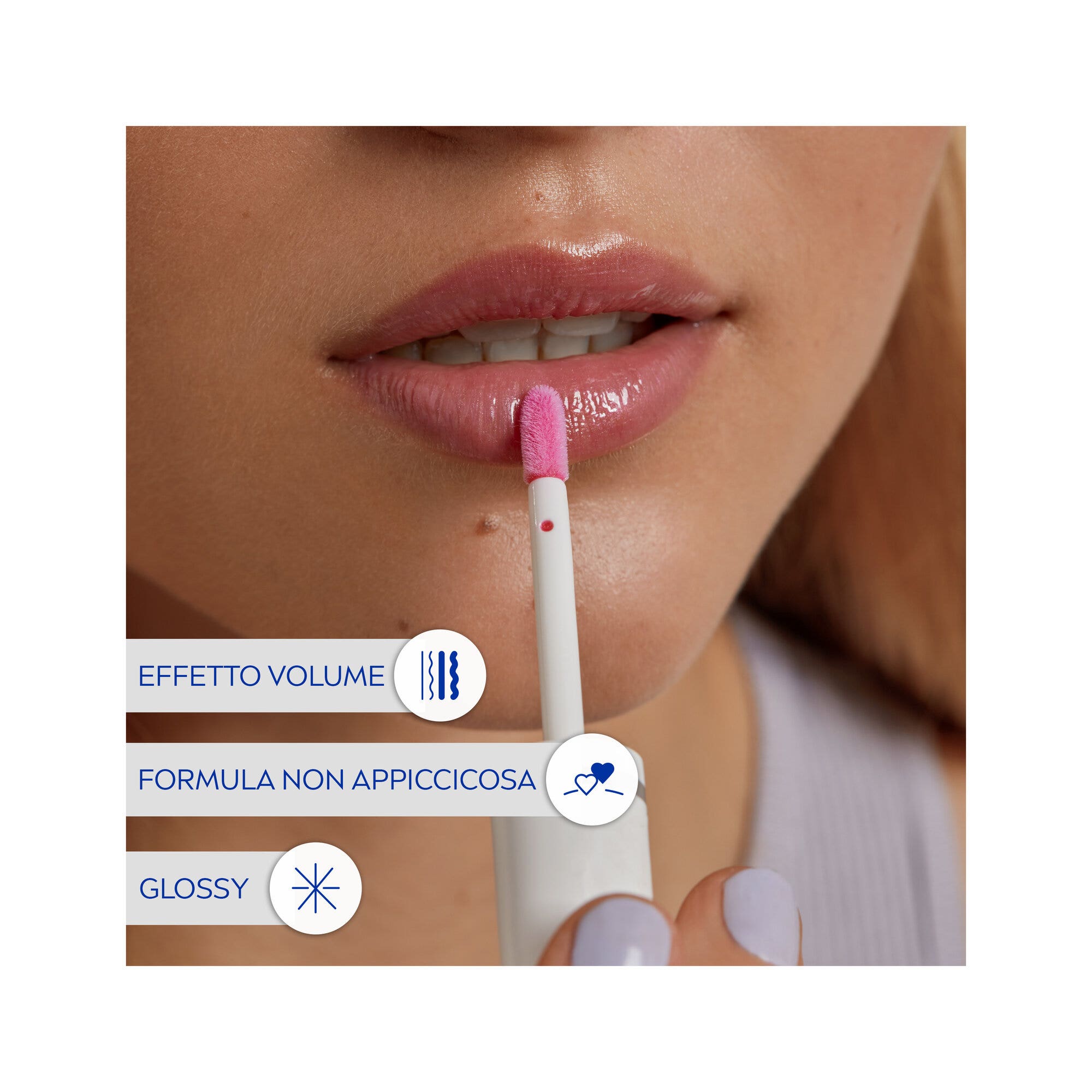 Labello Huile pour les lèvres Effet Gloss, gloss coloré volumateur et hydratant 5,5 ml - Pink Rock