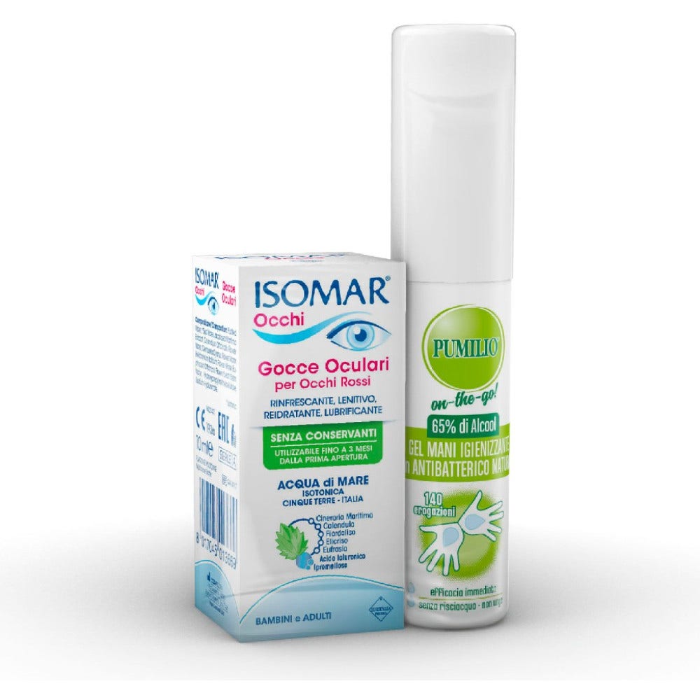 Isomar Occhi Gocce Oculari 10ml + Omaggio Pumilio Gel 25ml