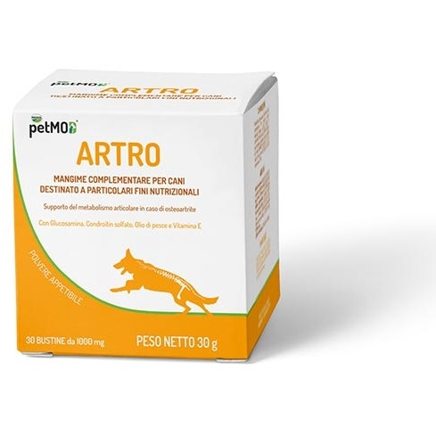 Petmod Artro Mangime Complementare Per Supporto Metabolismo Articolare Cani 30 Bustine