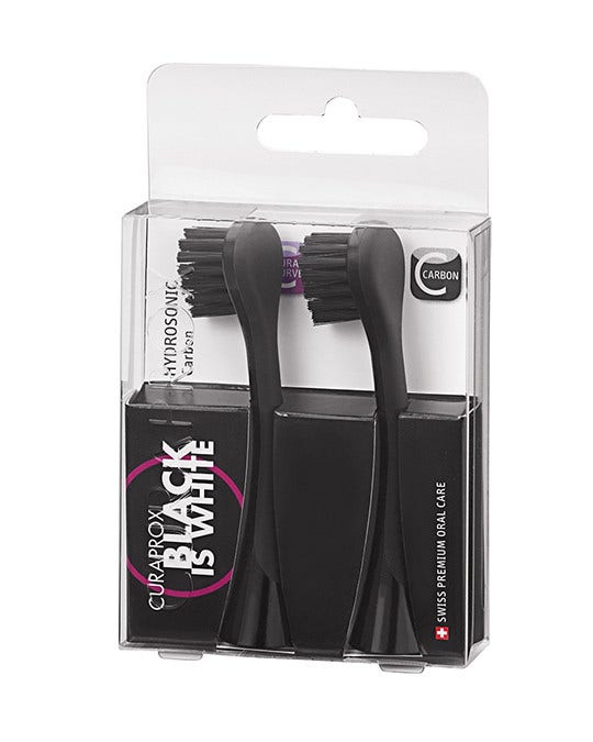 Curaprox Hydrosonic Black Is White Têtes de brosse de rechange Biw Carbon