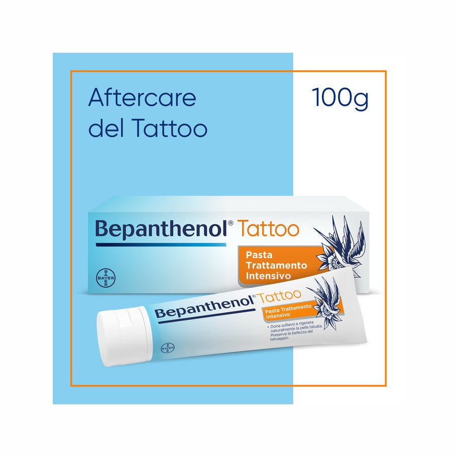 Bepanthenol Tattoo Pâte Soin Intensif Tatouage au Panthénol Hydrate et Régénère la Peau 100 g