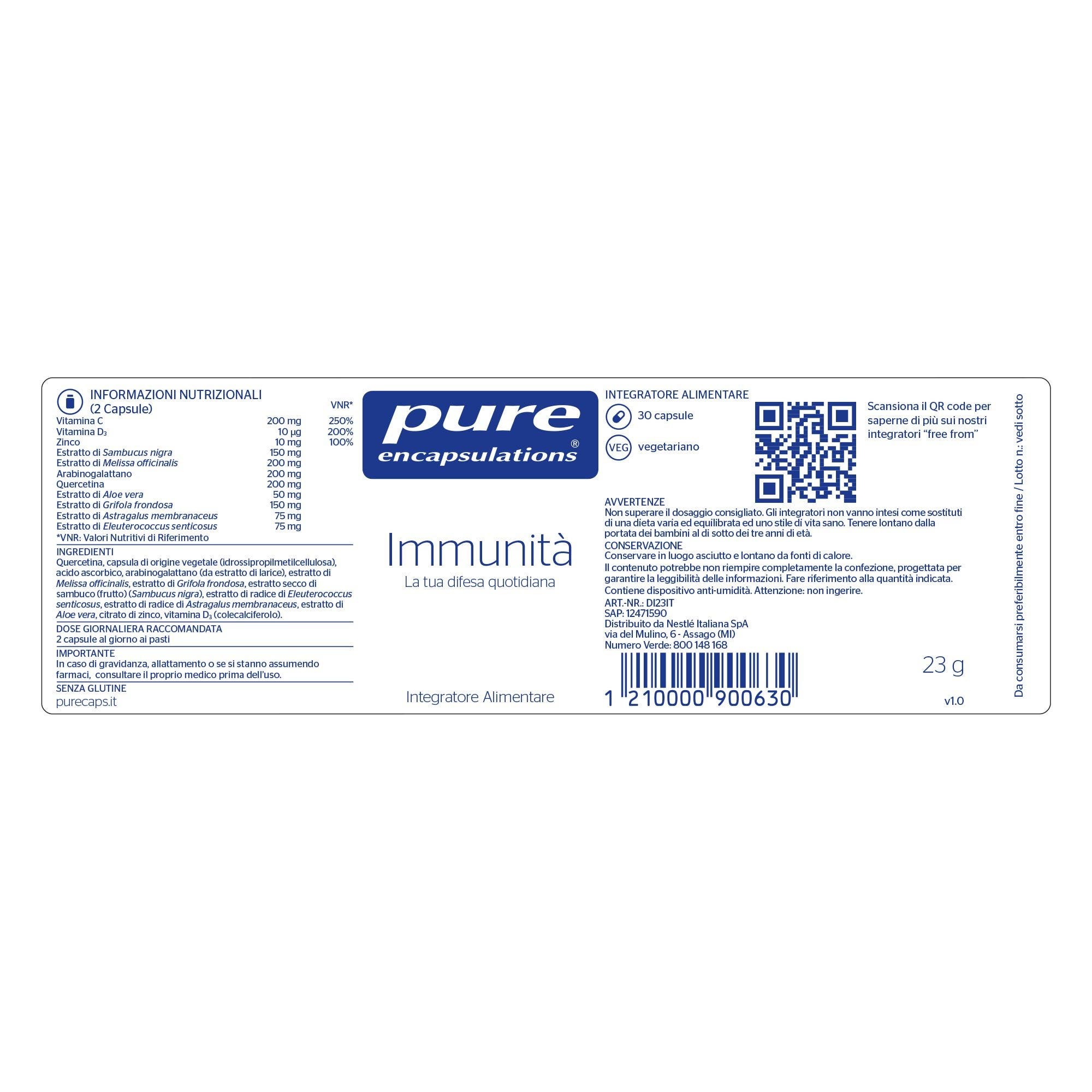 Pure Encapsulations Immunità 30 Capsule