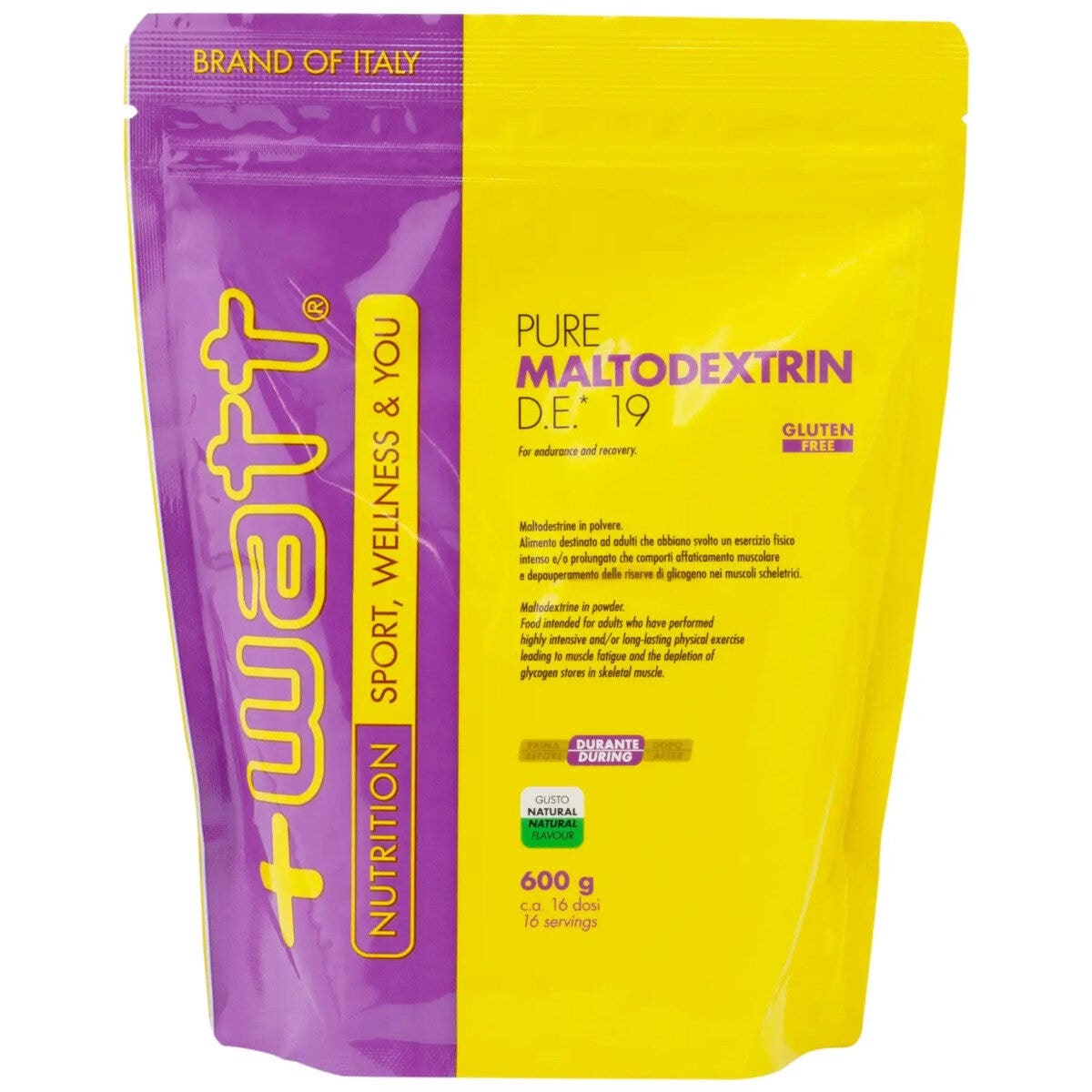+Watt Pure Maltodextrin D.E. 19 Gusto Naturale 600g