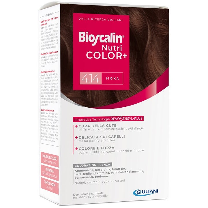 Bioscalin Nutricolor Plus Coloration Capillaire Permanente 4,14 Moka