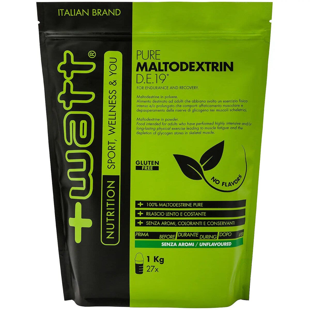 +Watt Pure Maltodextrin D.E. 19 Doypack 1kg