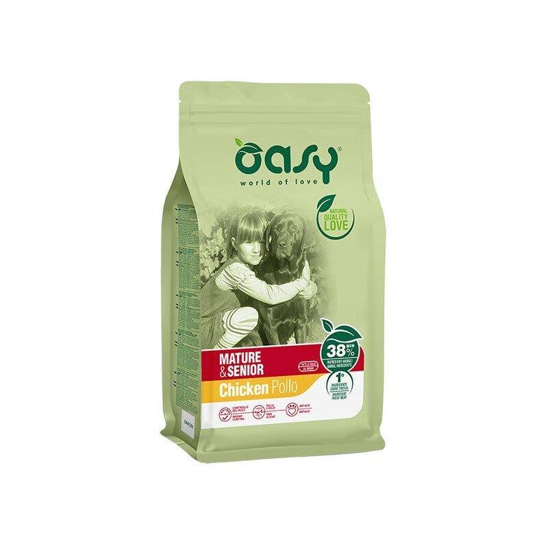 Oasy Mature & Senior au poulet pour chiens adultes 12 kg