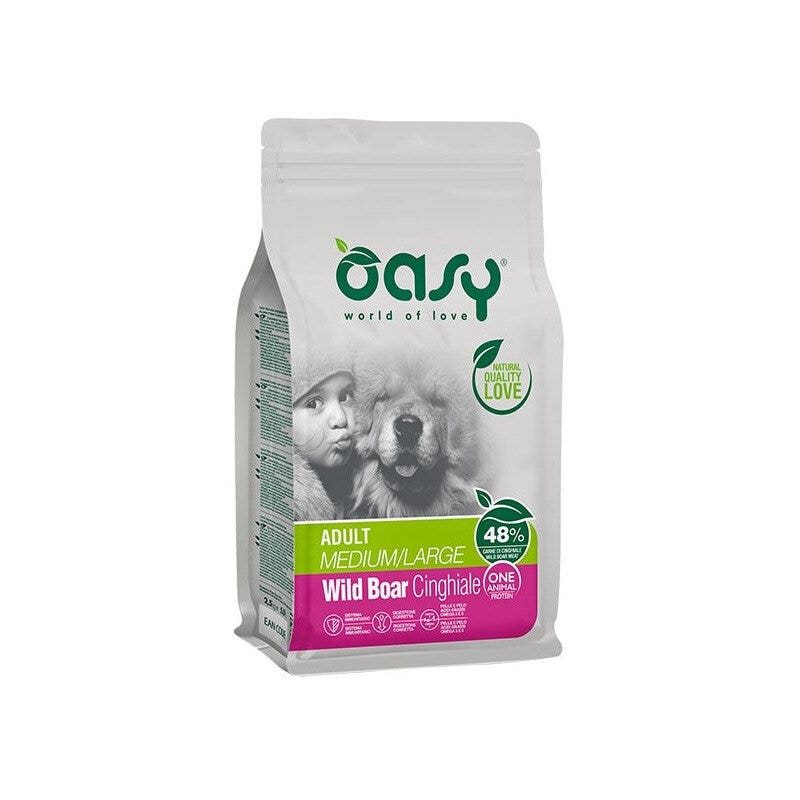 Oasy One Animal Protein Adult Medium & Large au sanglier pour chiens adultes 2,5 kg