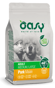 Oasy Dry Crocchette Di Maiale Per Cani Adulti Taglia Media/Grande Sacco 12kg