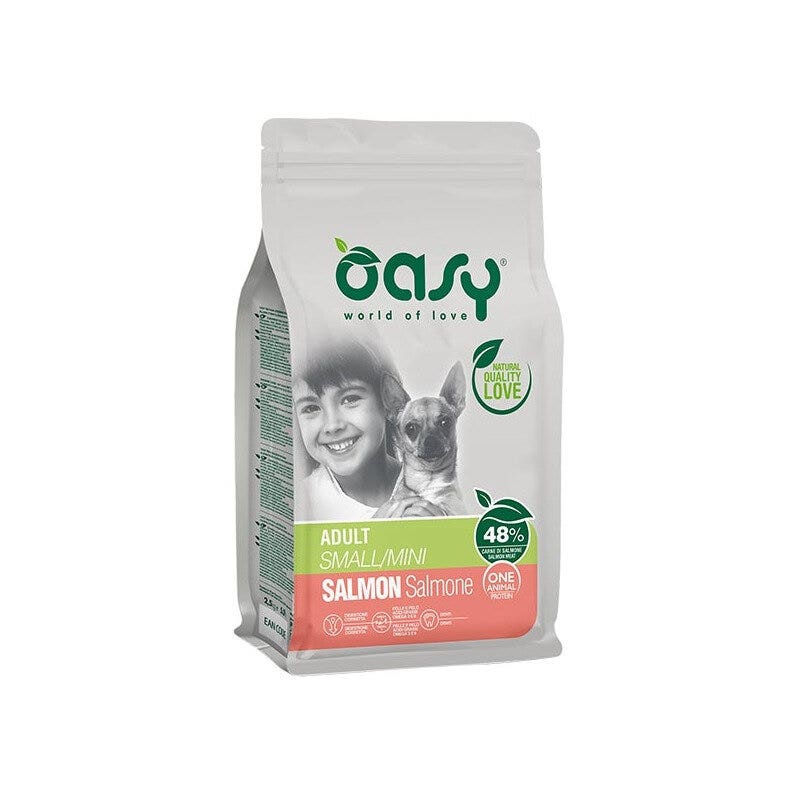 Oasy One Animal Protein Adult Small & Mini au saumon pour chiens adultes 800 g