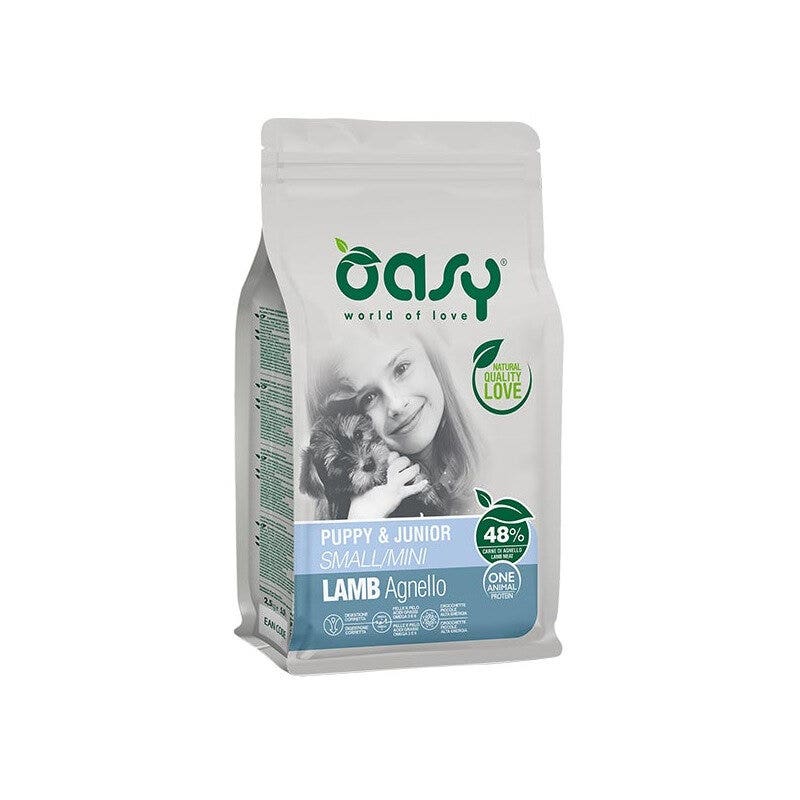 Oasy One Animal Protein Puppy & Junior Small & Mini à l'agneau pour chiots 800 g