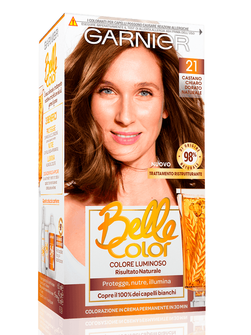 Garnier Belle Color Colorazione Capelli 21 Castano Chiaro Dorato Naturale
