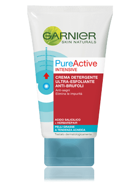 Garnier Pure Active Crème Nettoyante Intensive Ultra Exfoliante Anti-Boutons 150 ml