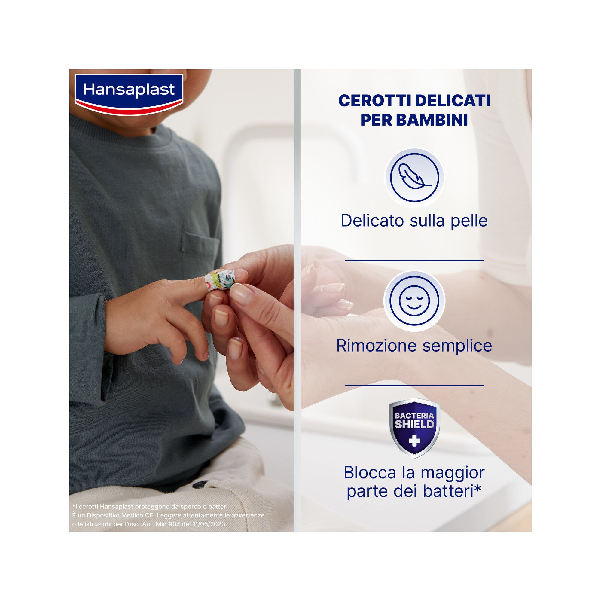 Hansaplast Cerotti Kids Bambini Ipoallergenici E Delicati 2 Formati 20 Pezzi