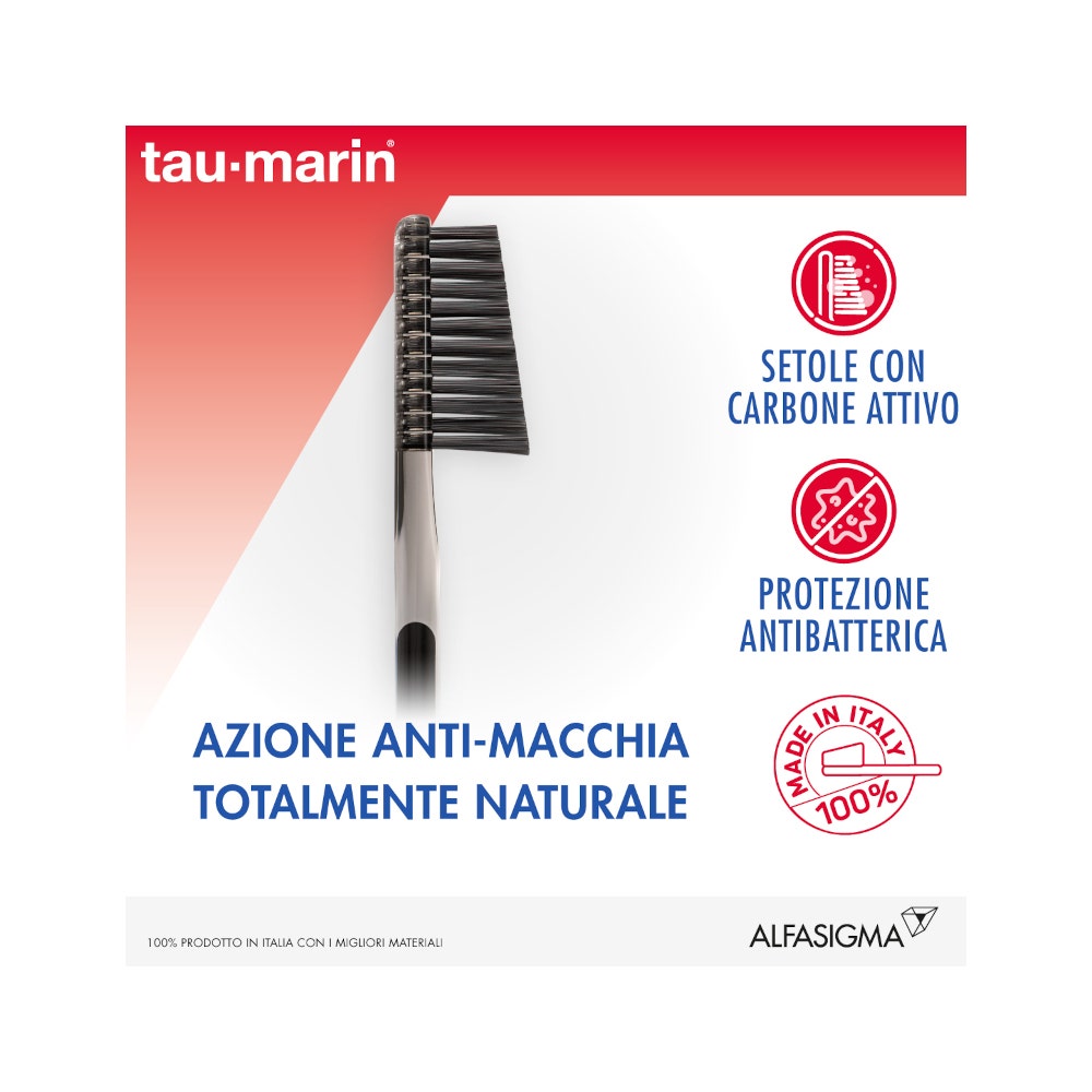Brosse à dents Taumarin Professional Black avec action antibactérienne