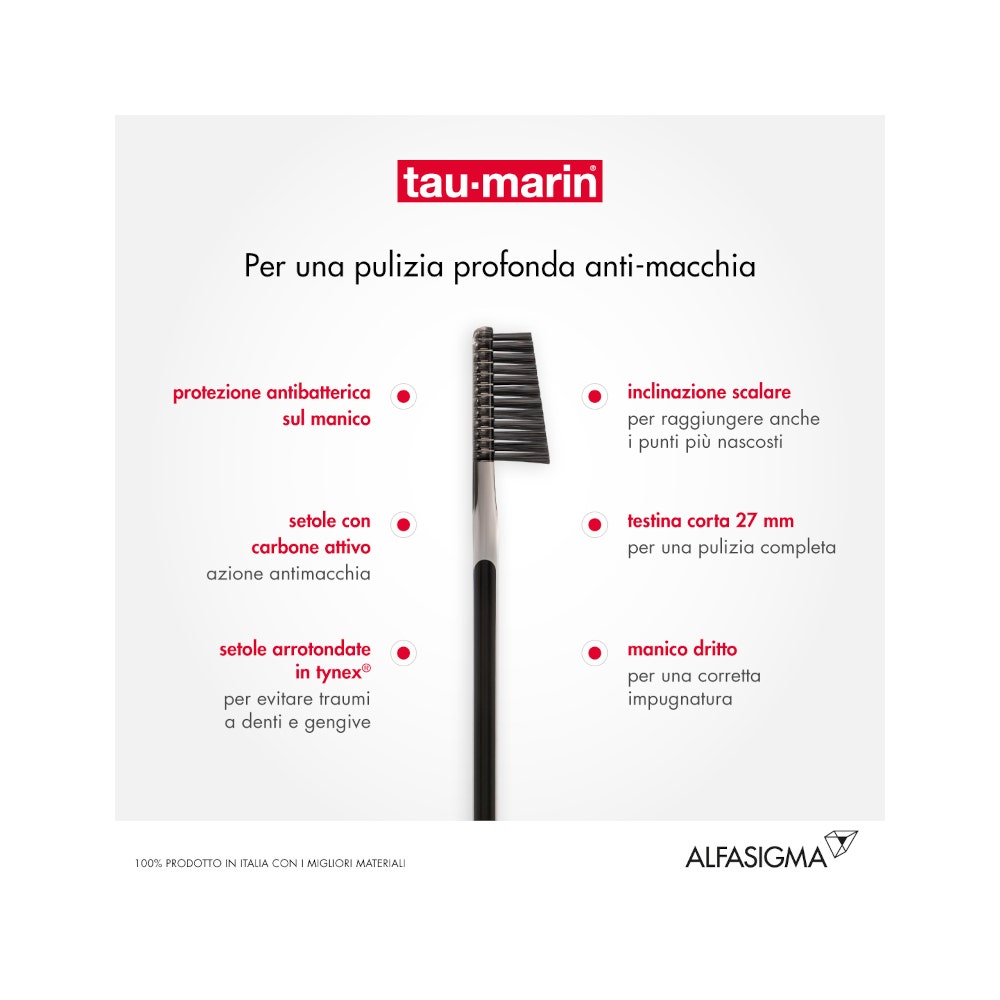 Brosse à dents Taumarin Professional Black avec action antibactérienne
