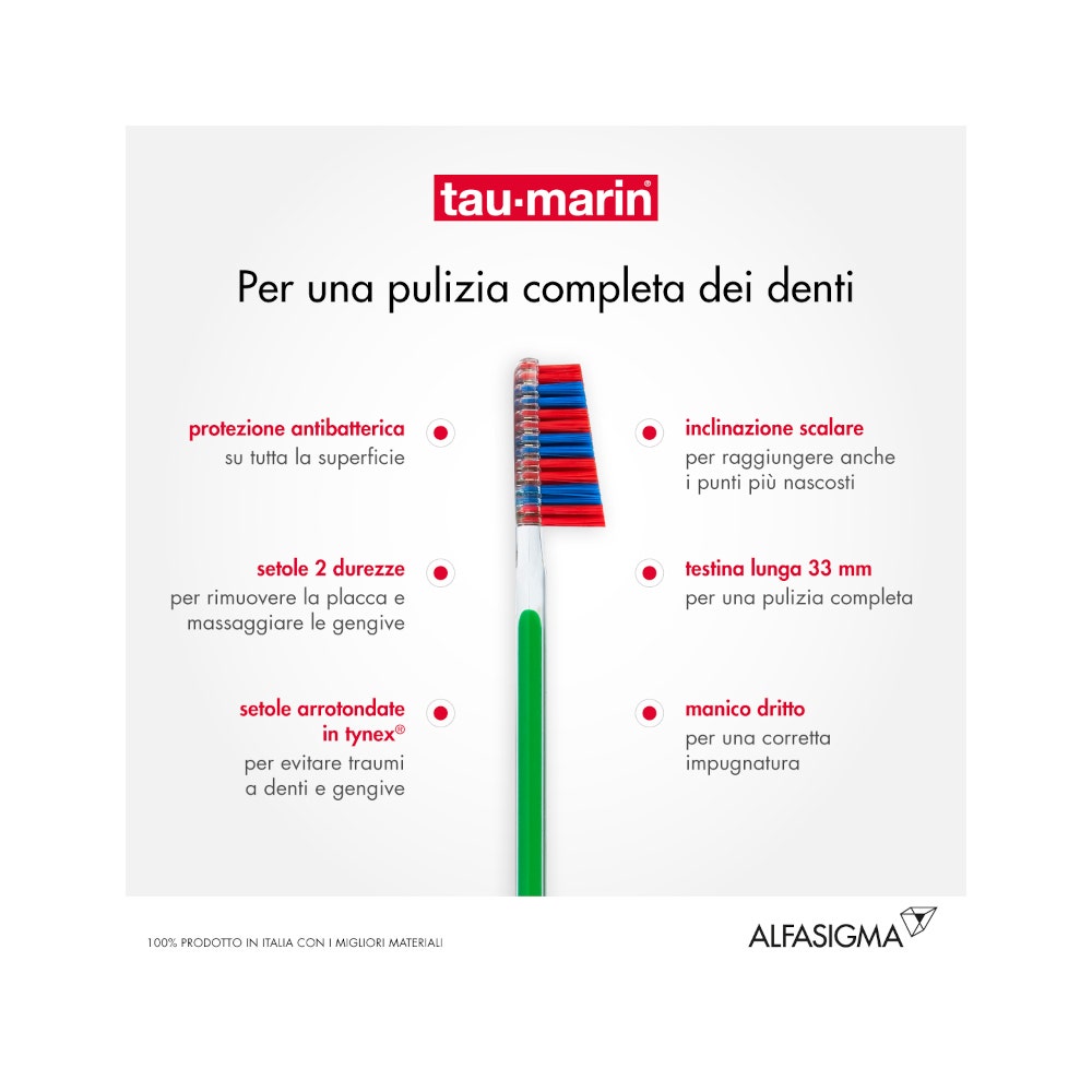 Taumarin Spazzolino Scalare 33 Duro Con Antibatterico
