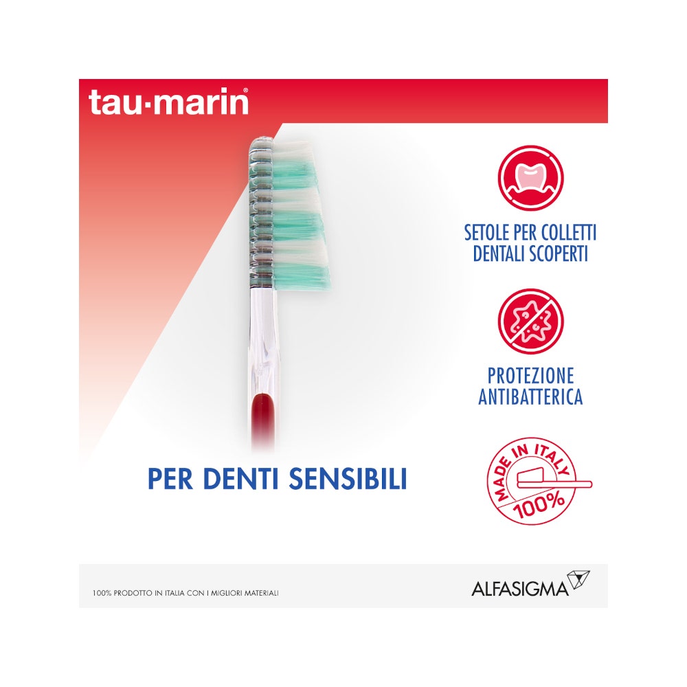 Taumarin Spazzolino Sensitive Gengive Antibatterico 1 Pezzo