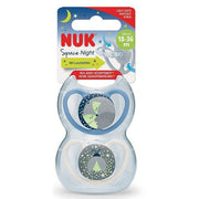 Nuk Space Night Succhietto Silicone 18-36 Mesi 2 Pezzi