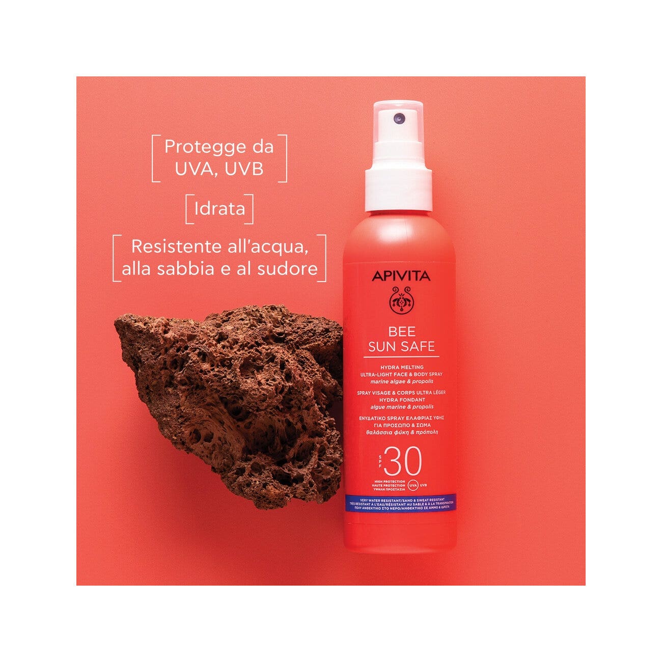 Apivita Bee Sun Safe Spray Hydra Melting Visage et Corps Ultra-Léger SPF30 200 ml