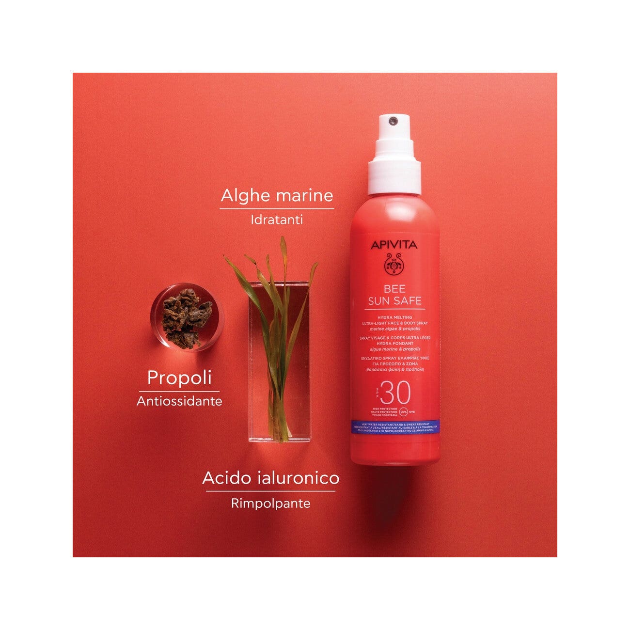 Apivita Bee Sun Safe Spray Hydra Melting Visage et Corps Ultra-Léger SPF30 200 ml