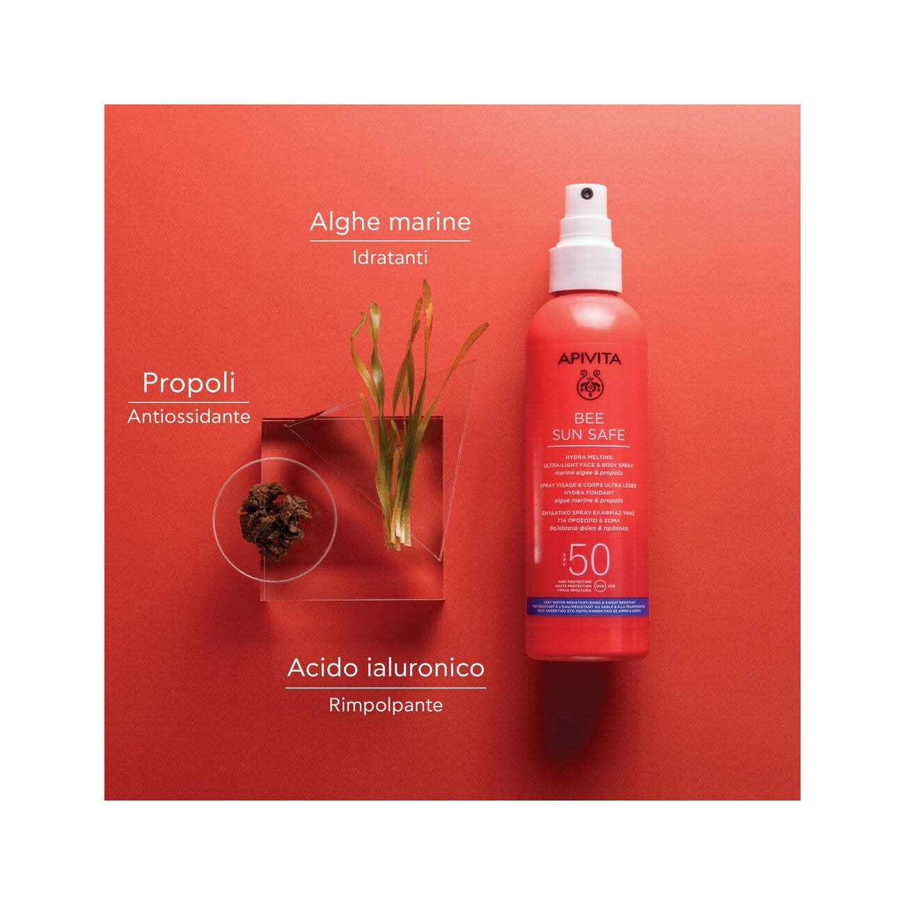 Apivita Bee Sun Safe Spray Hydra Melting Viso e Corpo SPF50 200ml