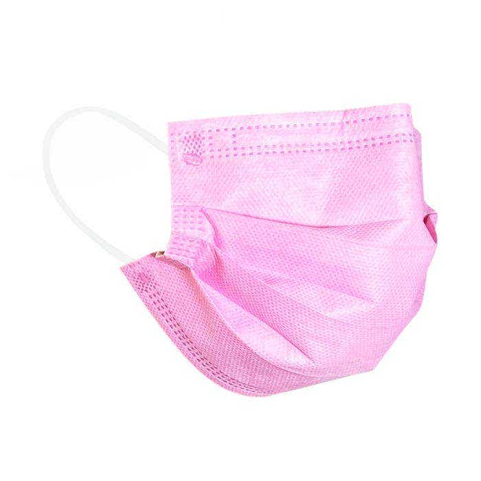 Ri.Medical Mascherina Chirurgica Di Tipo II TNT Monouso 3 Strati Adulto Rosa 10 Pezzi