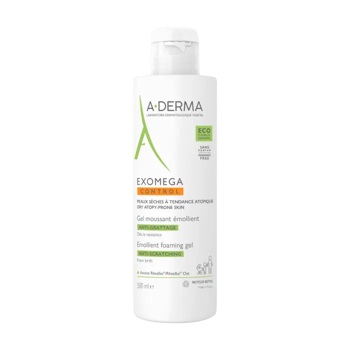 A-Derma Exomega Control Gel Nettoyant Émollient 500 ml