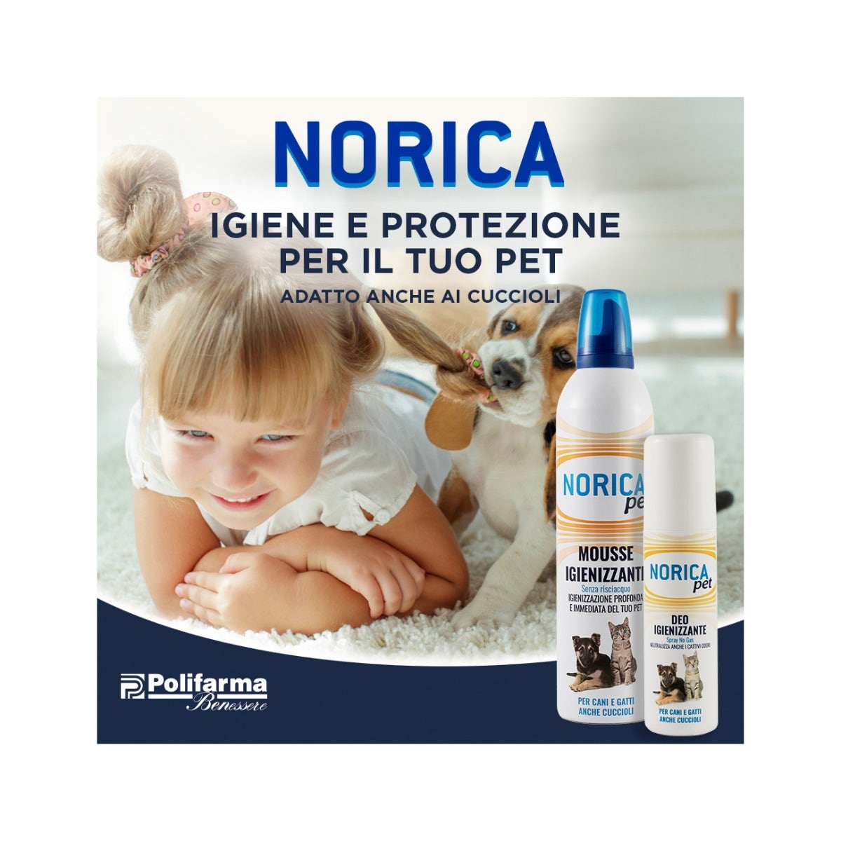 Norica Pet Mousse Igienizzante Per Cani E Gatti 400ml