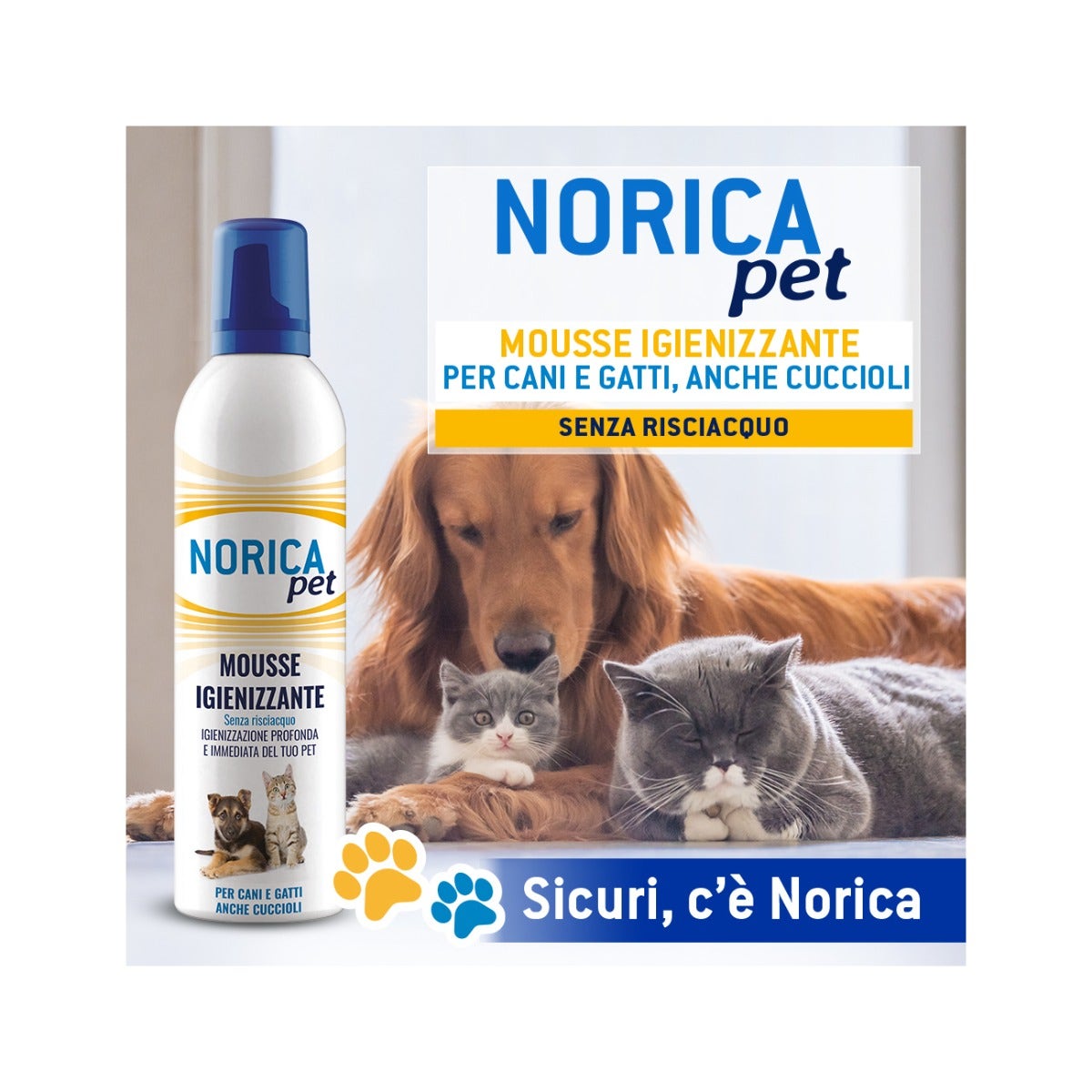 Norica Pet Mousse Igienizzante Per Cani E Gatti 400ml