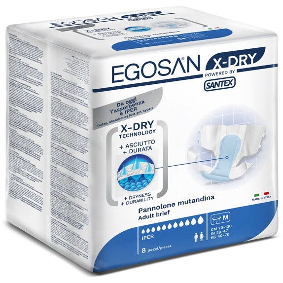 Egosan X Dry Pannolone Mutandina Media 8 Pezzi Incontinenza
