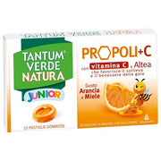 Tantum Verde Natura Junior Propoli+C Arancia E Miele Con Vitamina C E Altea 15 Pastiglie