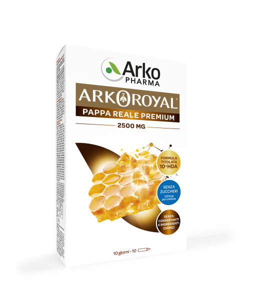 Arkopharma Arkoroyal Gelée Royale 2500 mg Sans Sucre 10 Ampoules