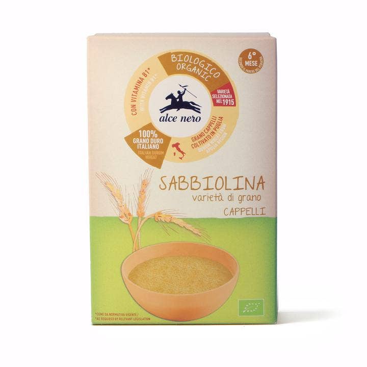 Alce Nero Baby Food Sabbiolina Di Grano Duro Cappelli Bio 320g