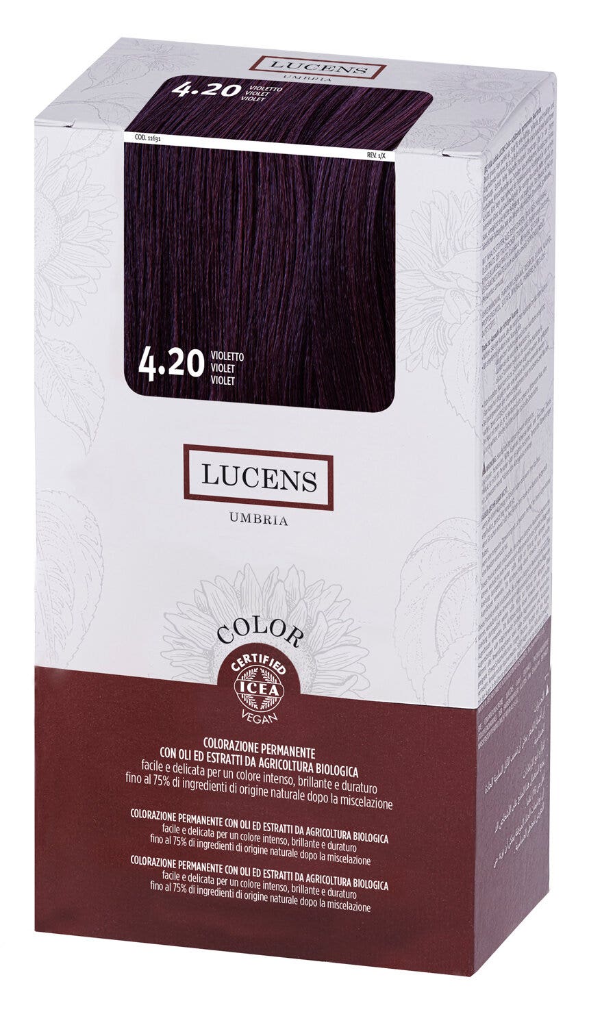 Lucens Umbria Teinture colorée 4.2 Violet 135 ml