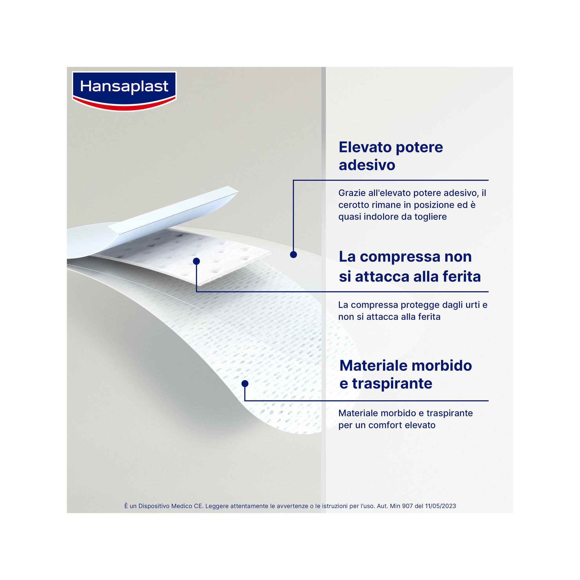 Hansaplast Cerotti Sensitive XXL Medicazione Per Ferite Medio Grandi 8x10cm 5 Pezzi