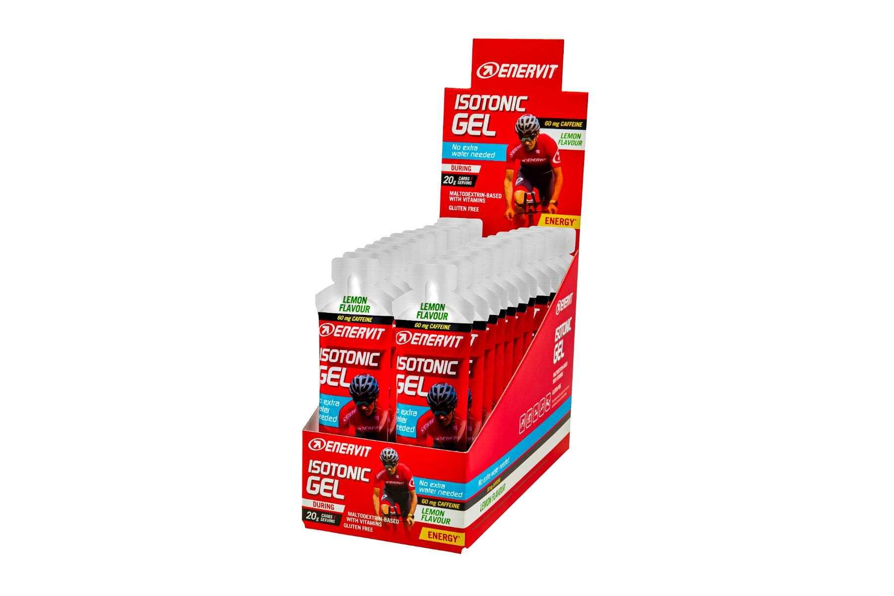 Enervit Gel Isotonique Citron avec Caféine 24 mini-sachets de 60 ml
