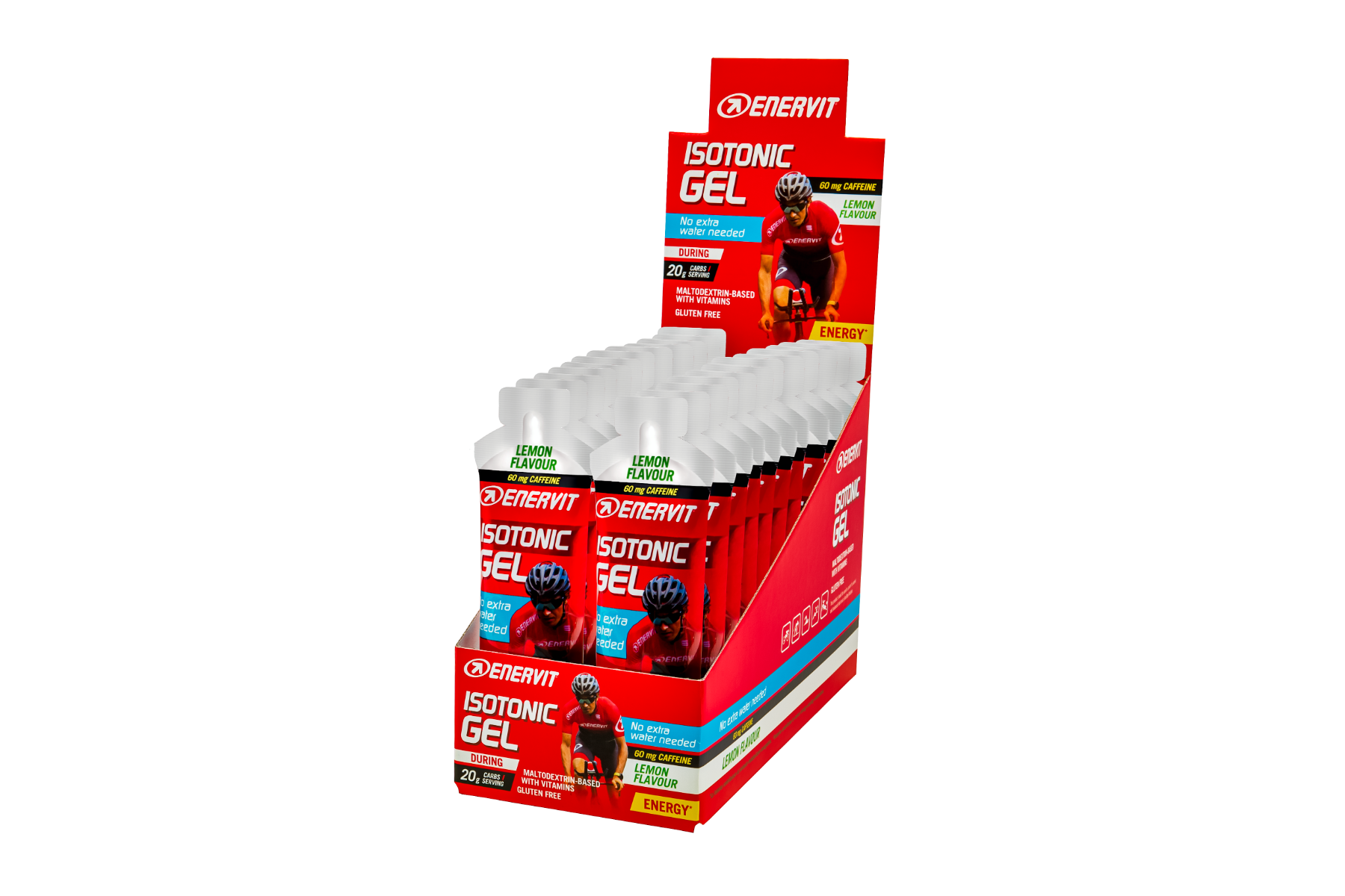 Enervit Gel Isotonique Citron avec Caféine 24 mini-sachets de 60 ml