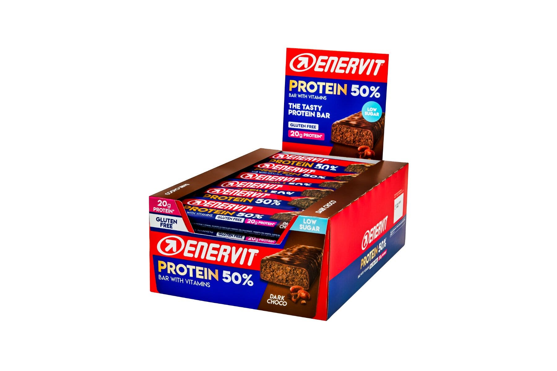Barre protéinée Enervit 50 % chocolat noir, 30 barres de 40 g
