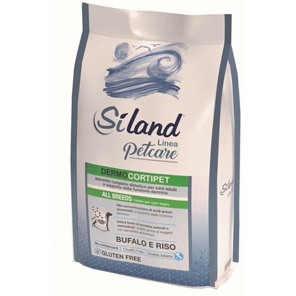 Aurora Biofarma Siland Dermocortipet All Breeds Buffle et Riz pour Chiens 12 kg