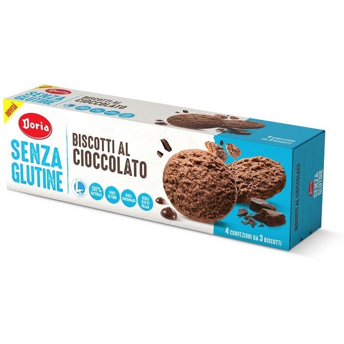Doria Biscuits au chocolat sans gluten 4 x 37,5 g