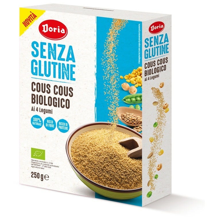 Doria Couscous Biologique 4 Légumineuses Sans Gluten 250 g