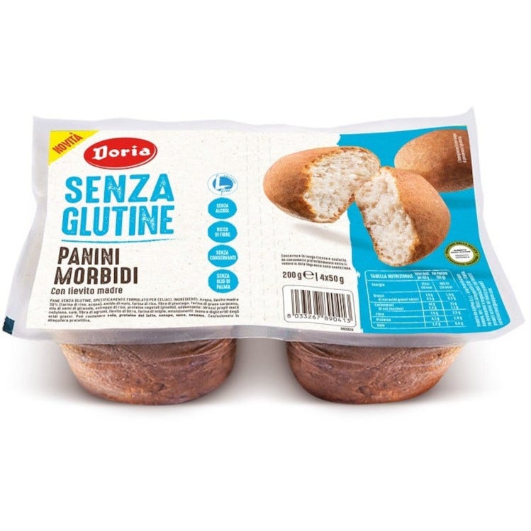 Doria Petits pains moelleux sans gluten 4x50g