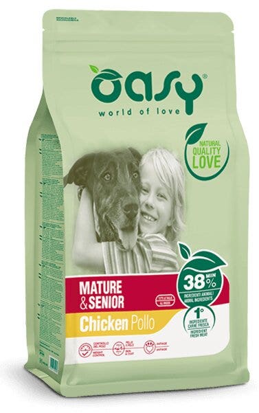 Oasy Lifestage Mature & Senior Poulet Croquettes pour chiens 3 kg