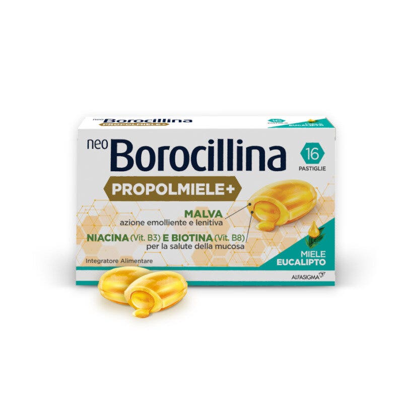 Neoborocillina Propolmiele + Miel/Eucalyptus 16 pastilles