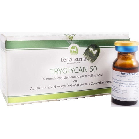 Tryglycan 50 Usage externe Complément alimentaire pour chevaux de sport 6 flacons de 10 ml