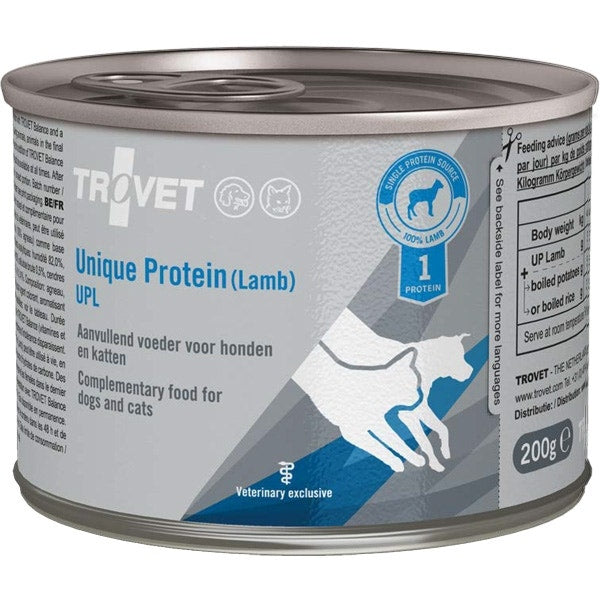 Trovet Unique Protein Agneau Aliment complémentaire pour chiens et chats 200 g